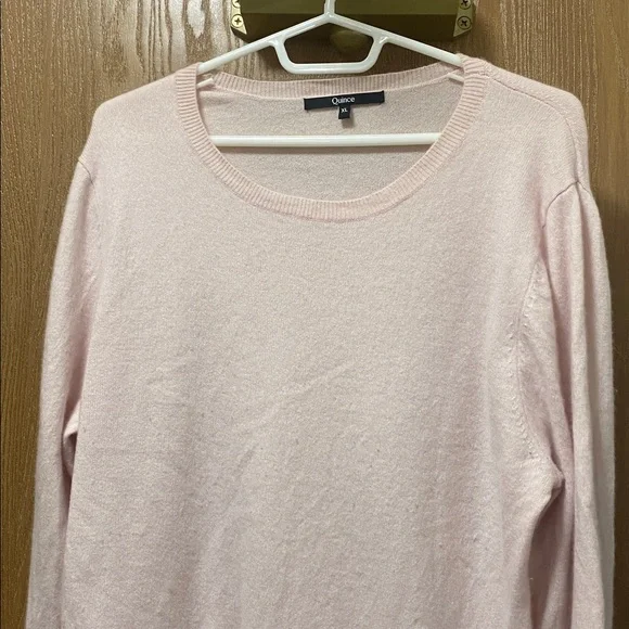 Quince Mongolian cashmere Light Pink Crewneck Sweater XL - Picture 5 of 6